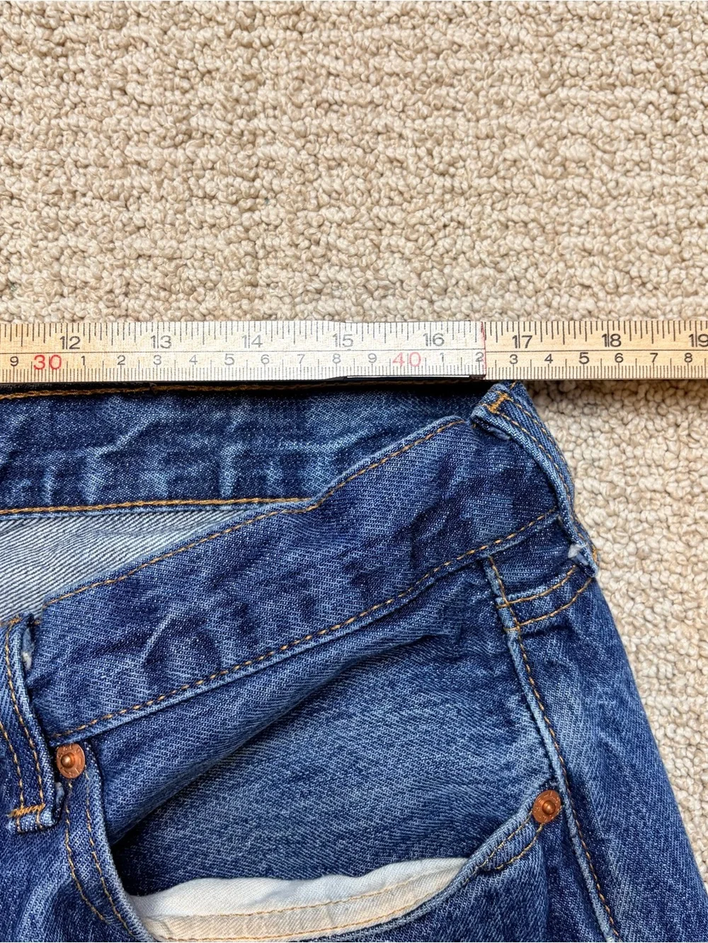 Levi's 501 Mens 38x30‎ Original Fit Jeans Blue Button Fly Denim Pant